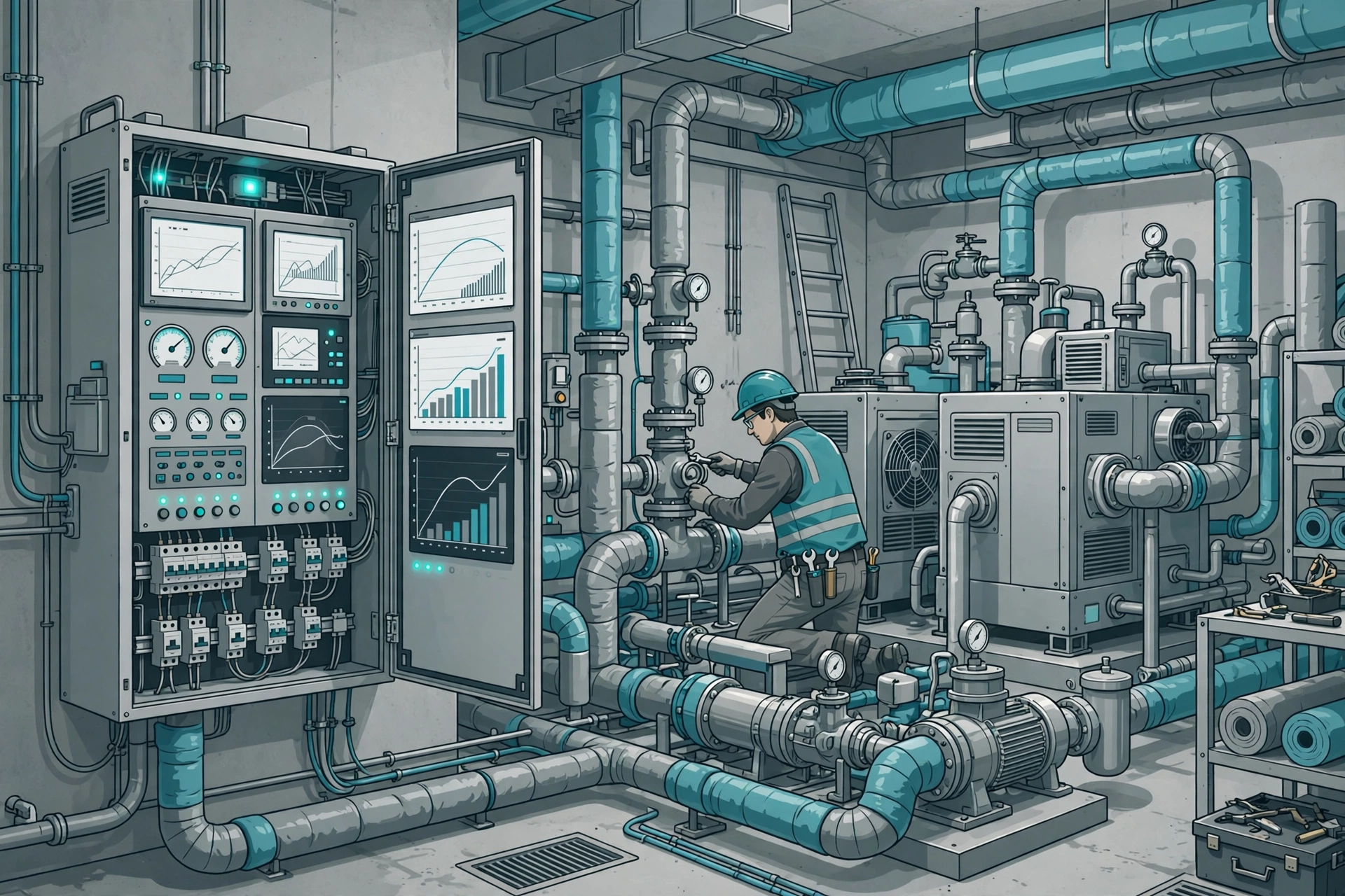 Building automation and central plant optimization behind the scenes of a hospital