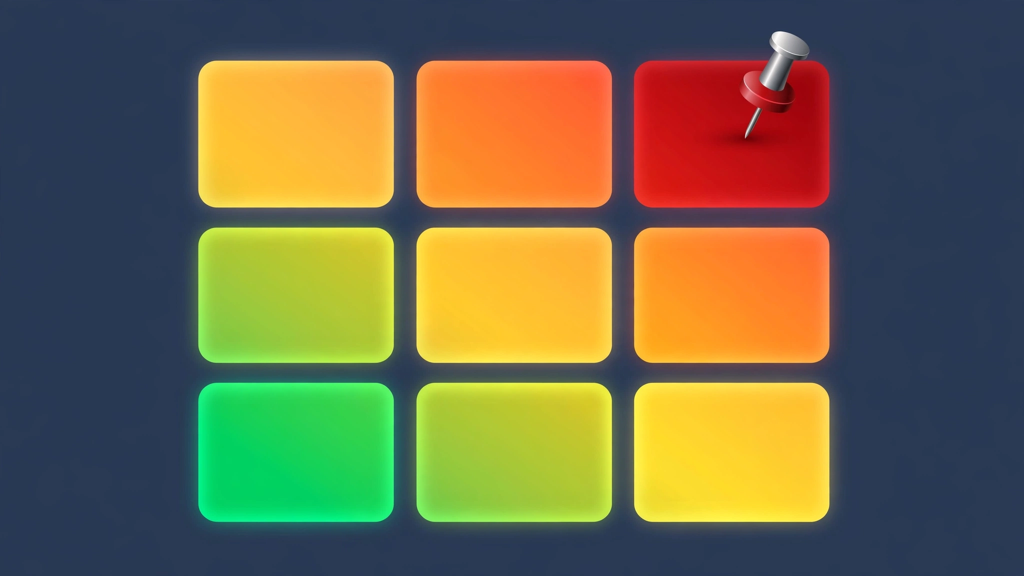 3x3 SAFER risk matrix grid glowing from green low risk to red high risk with a marker on the high-risk corner